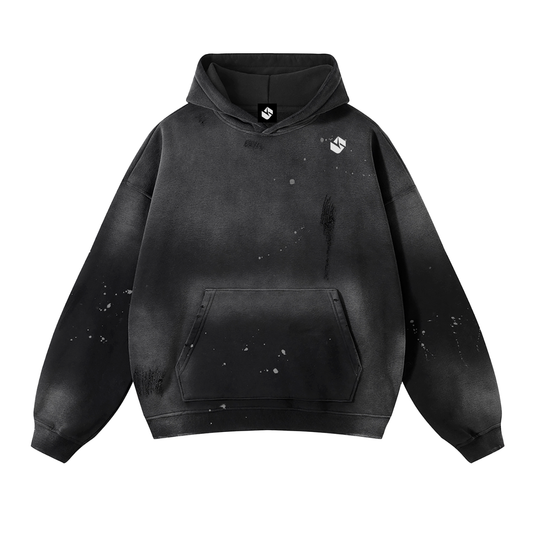 DARK MODE Vintage Frayed Fleece Hoodie