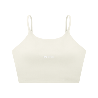 BAD BITCH Spaghetti Strap Yoga Sports Bra