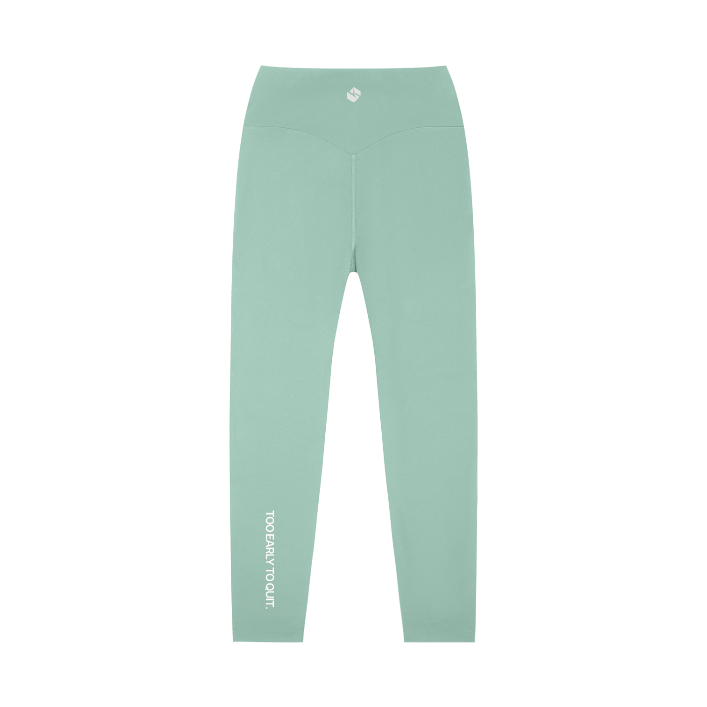 TOO EARLY TO QUIT High-Waisted Yoga Leggings