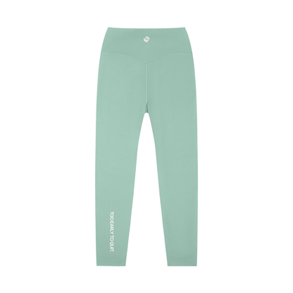 TOO EARLY TO QUIT High-Waisted Yoga Leggings
