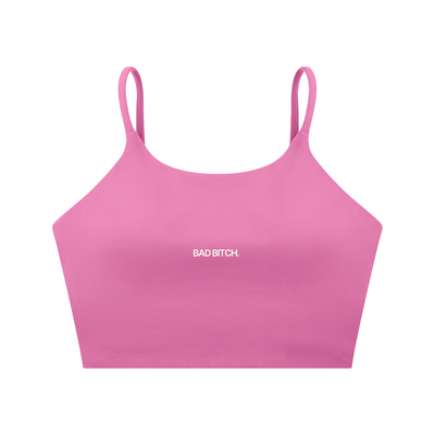 BAD BITCH Spaghetti Strap Yoga Sports Bra