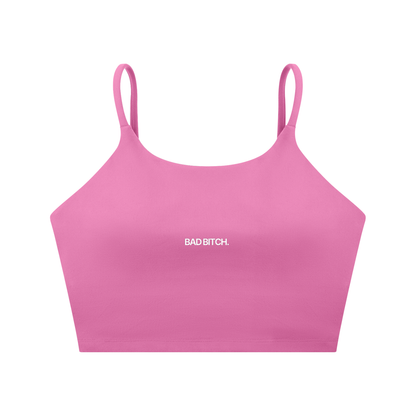 BAD BITCH Spaghetti Strap Yoga Sports Bra