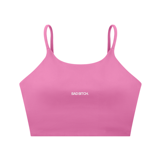 BAD BITCH Spaghetti Strap Yoga Sports Bra