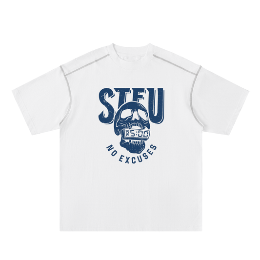 STFU Oversized Contrast-Stitched Tee