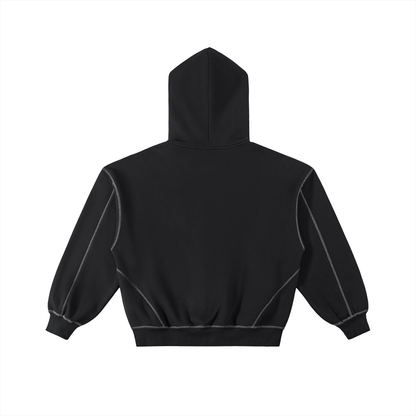 5AM Contrast-Stitched Boxy Fleece Hoodie