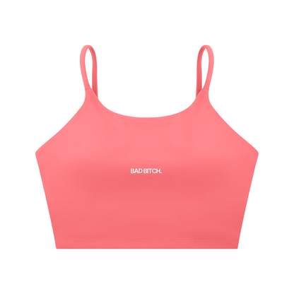 BAD BITCH Spaghetti Strap Yoga Sports Bra