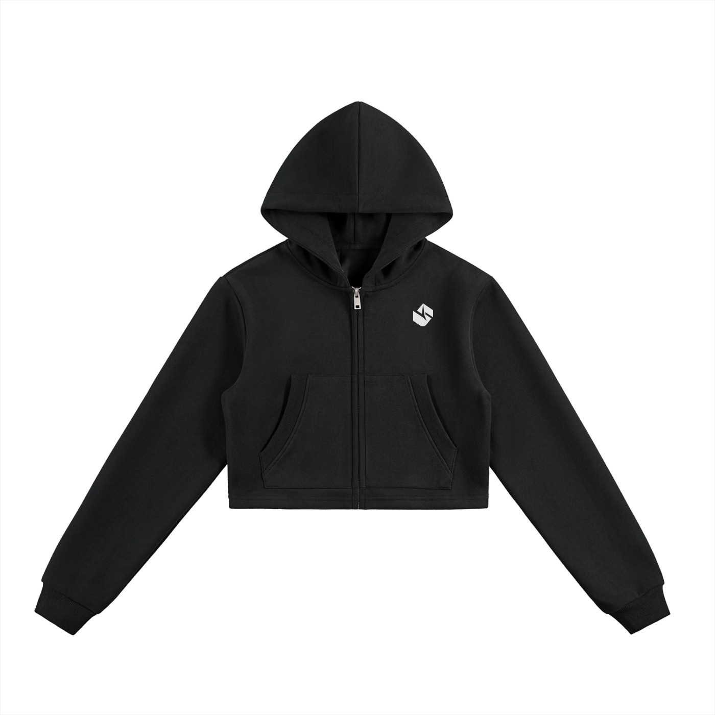 5AM Cropped Zip-Up Hoodie