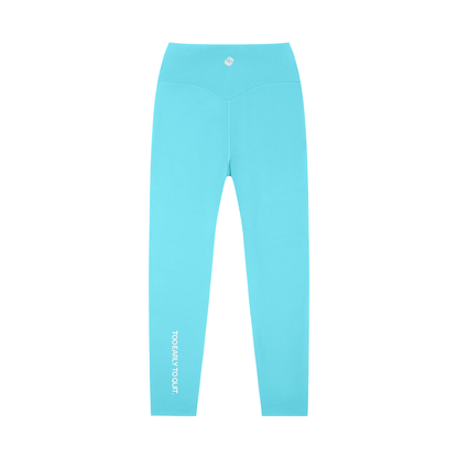TOO EARLY TO QUIT High-Waisted Yoga Leggings