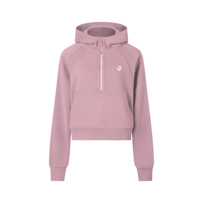 5AM Cropped Half-Zip Hoodie