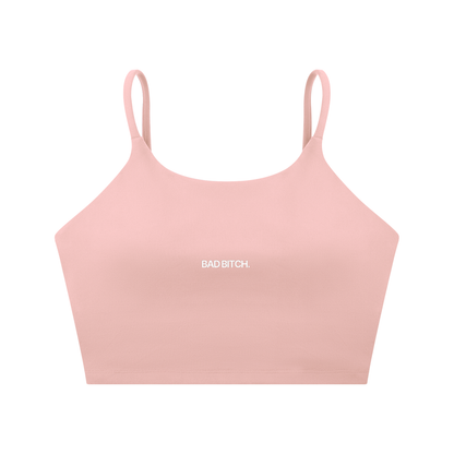 BAD BITCH Spaghetti Strap Yoga Sports Bra