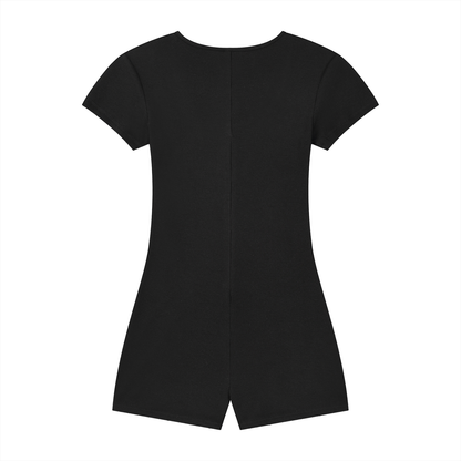 Women's Cape Tie Waist Romper