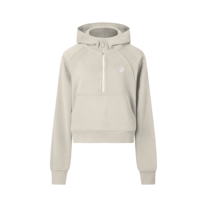 5AM Cropped Half-Zip Hoodie