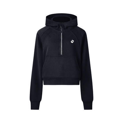 5AM Cropped Half-Zip Hoodie