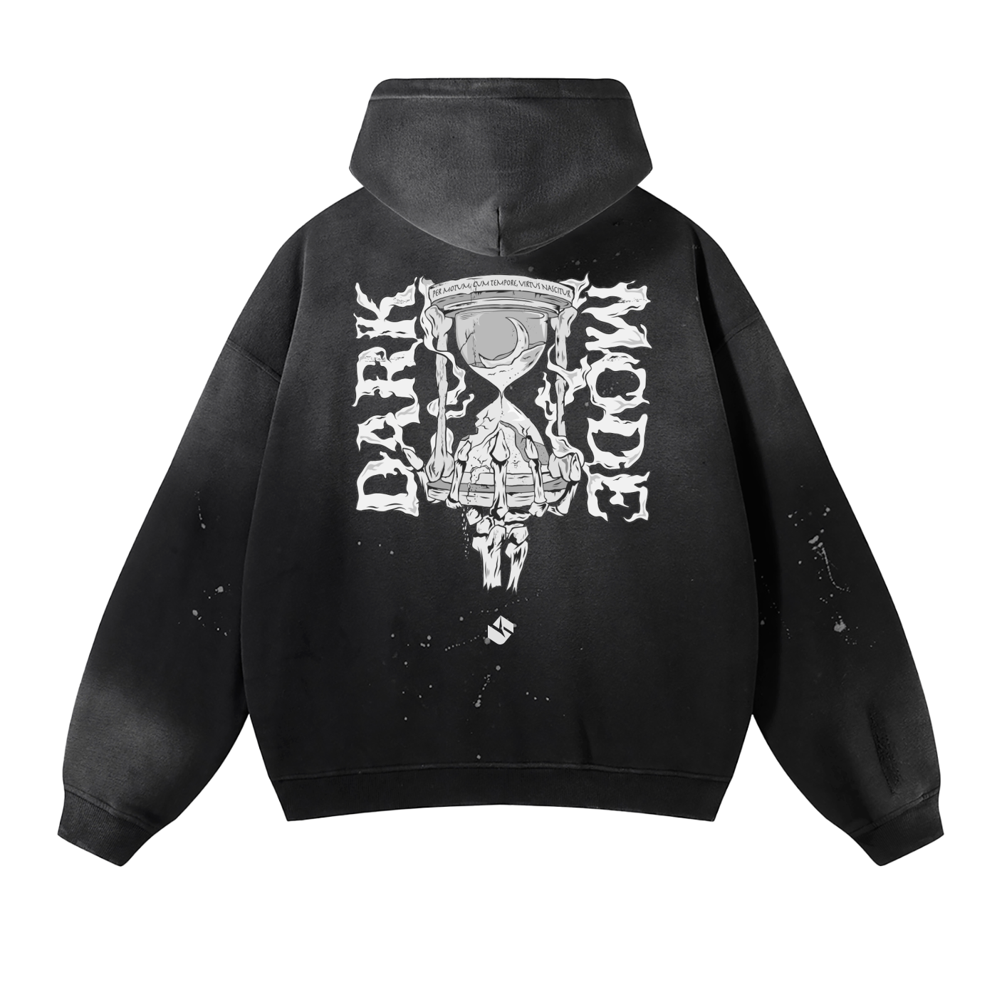 DARK MODE Vintage Frayed Fleece Hoodie