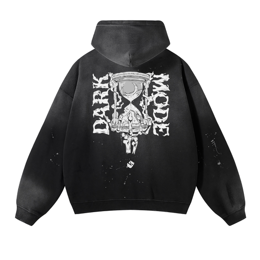 DARK MODE Vintage Frayed Fleece Hoodie