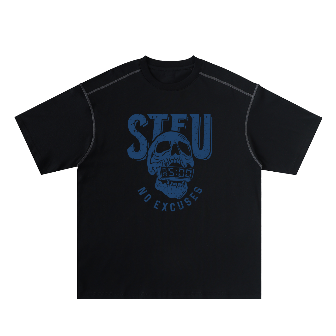 STFU Oversized Contrast-Stitched Tee
