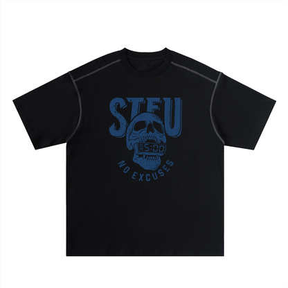 STFU Oversized Contrast-Stitched Tee
