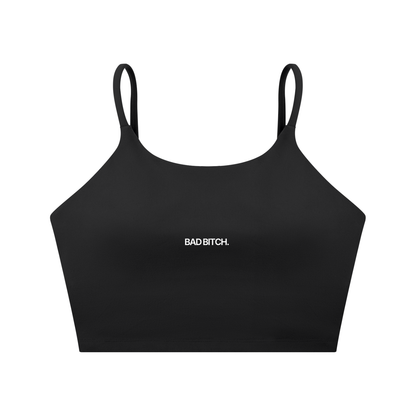 BAD BITCH Spaghetti Strap Yoga Sports Bra