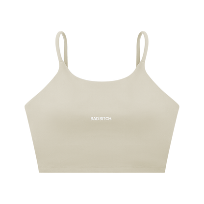 BAD BITCH Spaghetti Strap Yoga Sports Bra