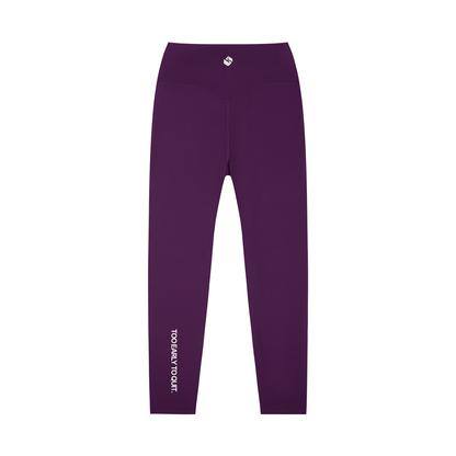TOO EARLY TO QUIT High-Waisted Yoga Leggings