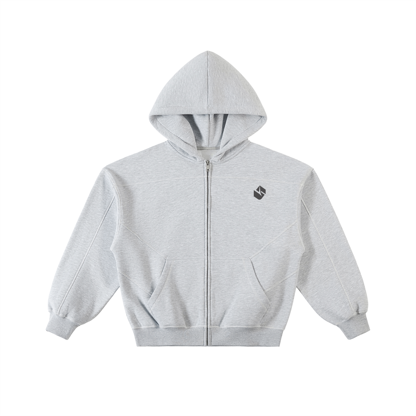 5AM Contrast-Stitched Boxy Fleece Hoodie