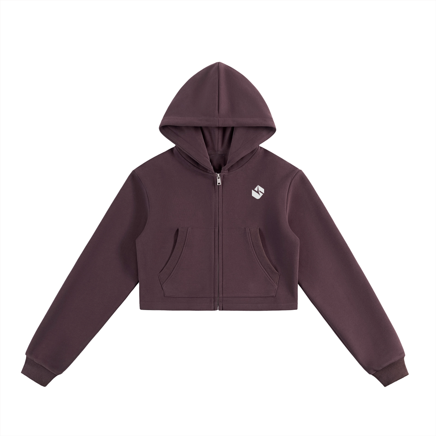 5AM Cropped Zip-Up Hoodie