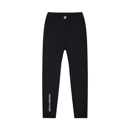TOO EARLY TO QUIT High-Waisted Yoga Leggings