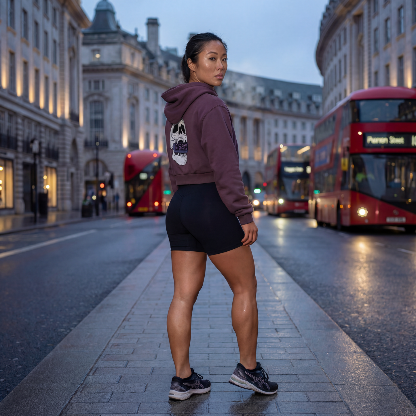 5AM SKULL Cropped Hoodie