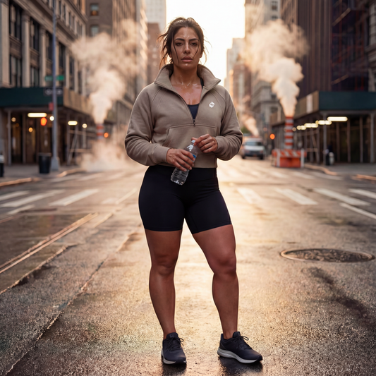 5AM Cropped Half-Zip Sweatshirt